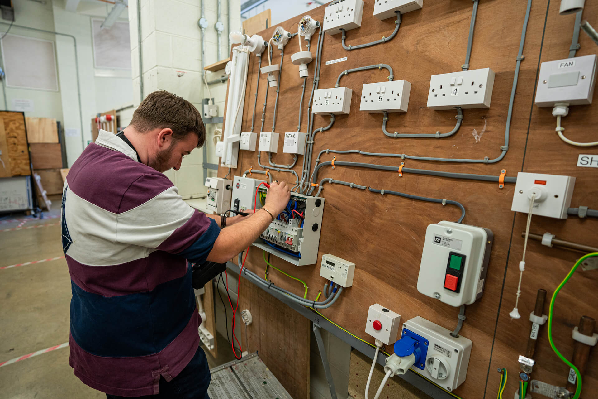 Keighley College Electrical Installation student