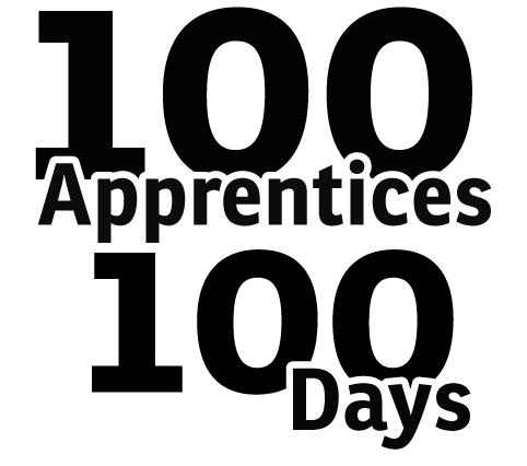 100 Apprenticeships in 100 days logo
